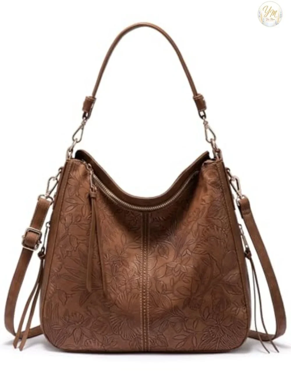 Large Faux Leather Hobo Crossbody Bag Women Shoulder Purse Adjustable Strap